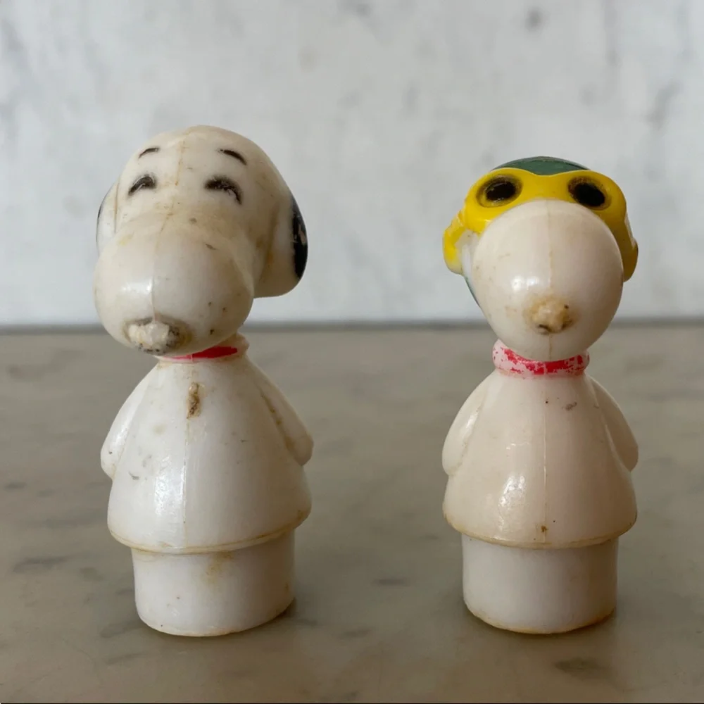 UNITED FEATURE SYNDICATE Snoopy Vintage Action Figures Set Flying Ace & Snoopy 2